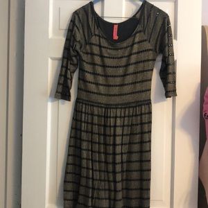 Gold and black sparkly dress